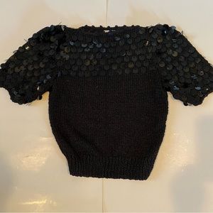 Woman’s Handmade knit sweater. Medium. W/ sequins